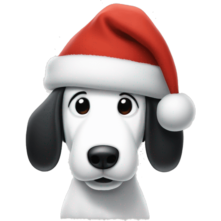 snoopy with a christmas hat emoji