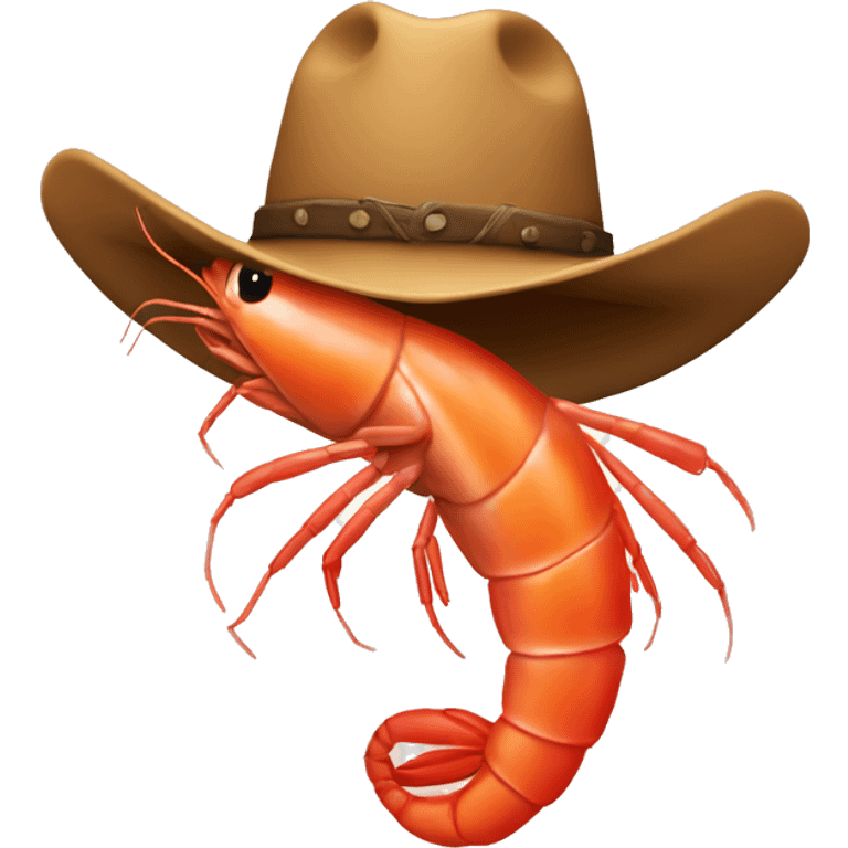 A shrimp wearing a cowboy hat   emoji