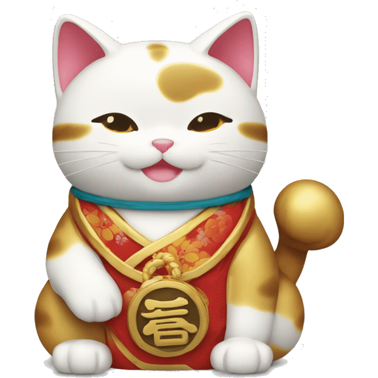 Chat porte bonheur japonais Maneki-neko emoji