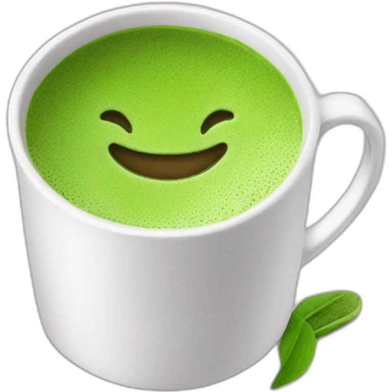 Matcha in a white mug emoji