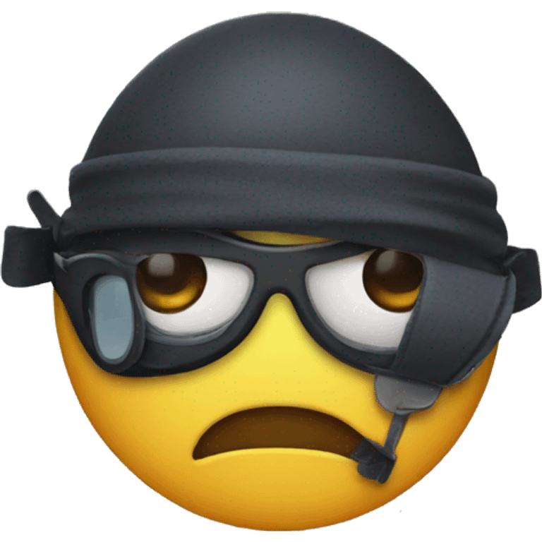 Emoji with an eye patch emoji