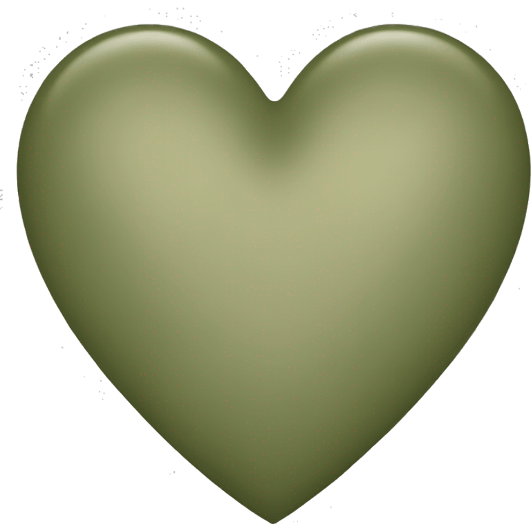 Khaki green heart emoji