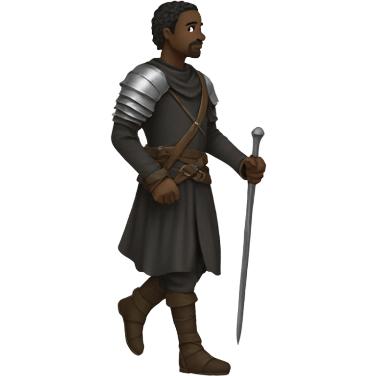 dark fantasy medieval person walking sideview emoji