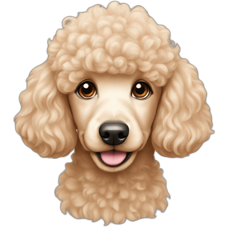 Face of poodle apricot emoji