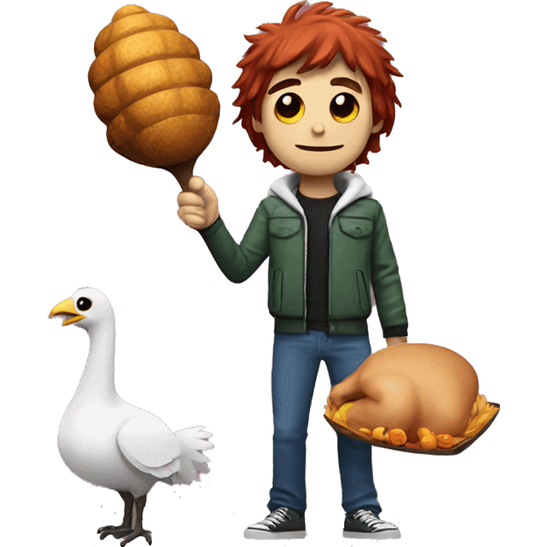 scott pilgrim with a turkey emoji