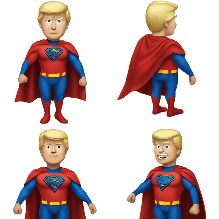 donald trump dressed as superman emoji