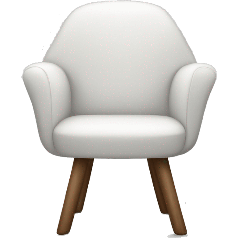 White modern chair emoji