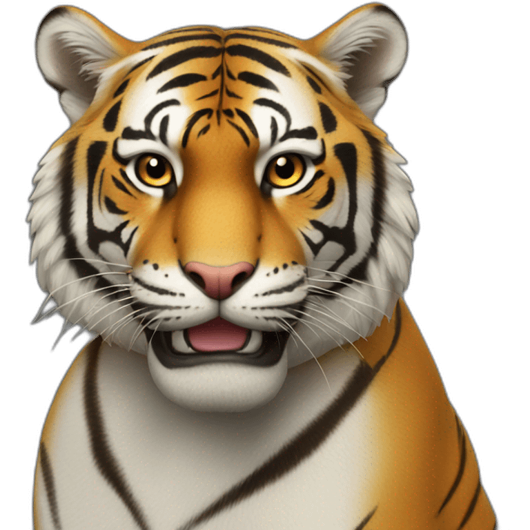 Un tigre fusionné avec un cafard emoji