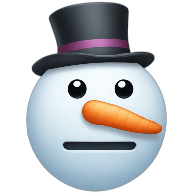 sad snowman face emoji