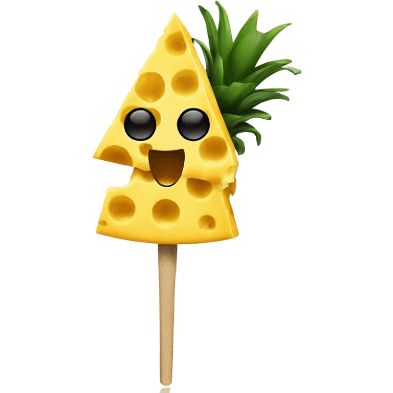 Cheese and pineapple on a stick emoji