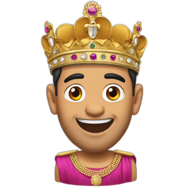 Ms Dhoni with crown  emoji