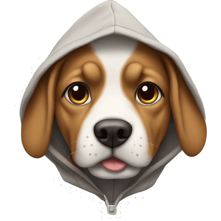 dog wearing a hoodie emoji