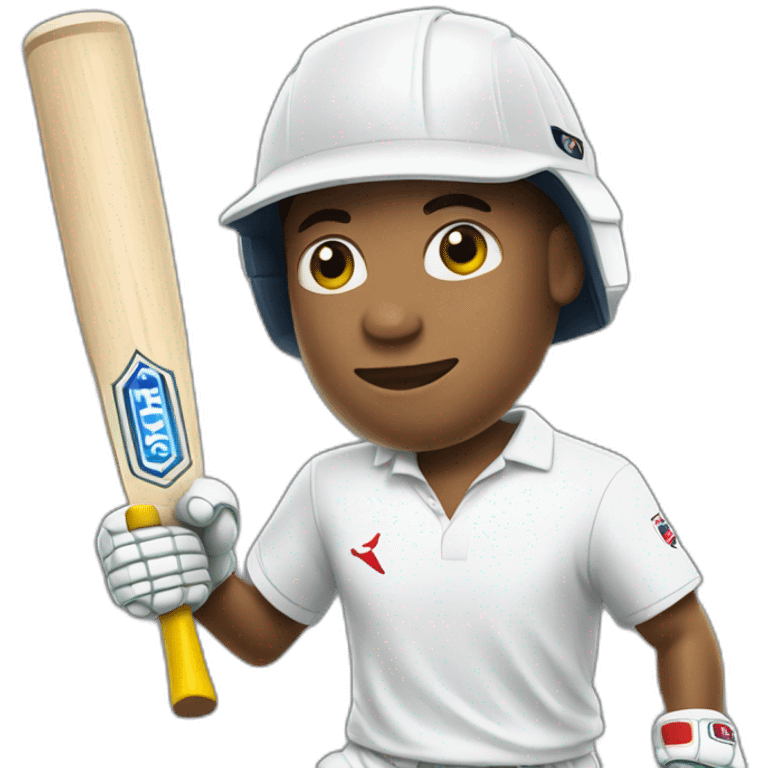 Mbappe playing cricket  emoji