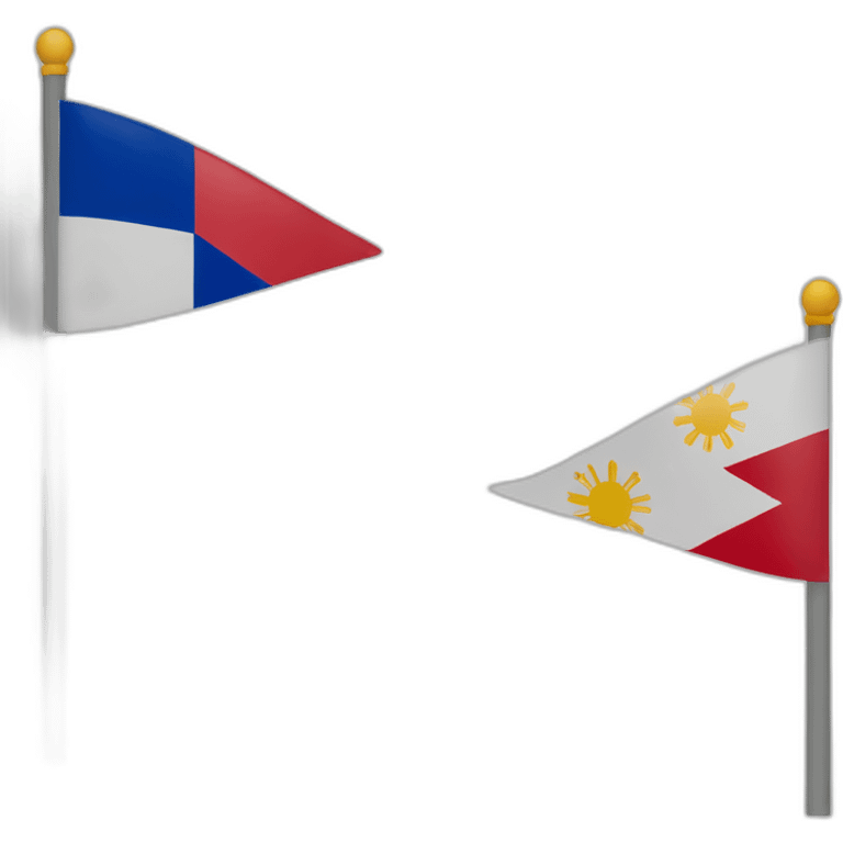 Left half of Philippines flag on left side and right side of England flag on right emoji