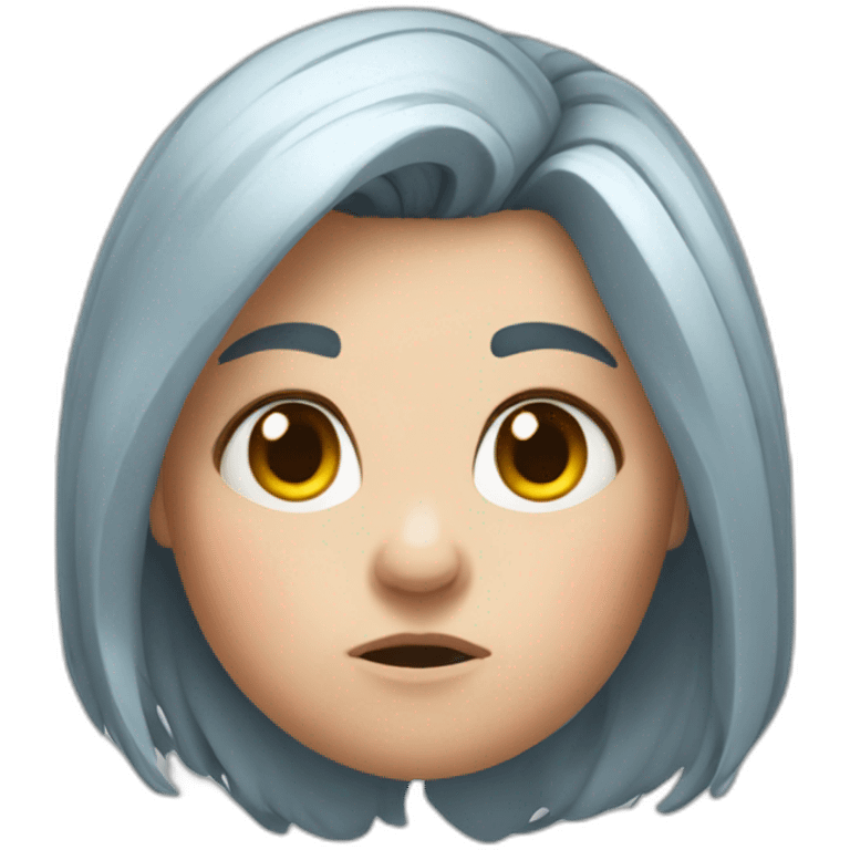 Grumpfy dwarf girl emoji