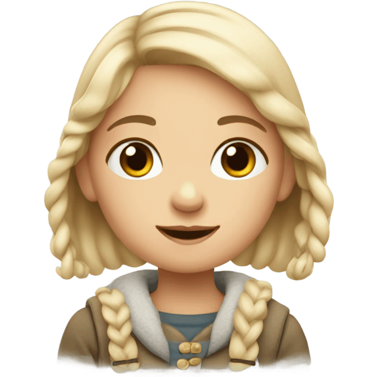 cute scandinavian girl emoji