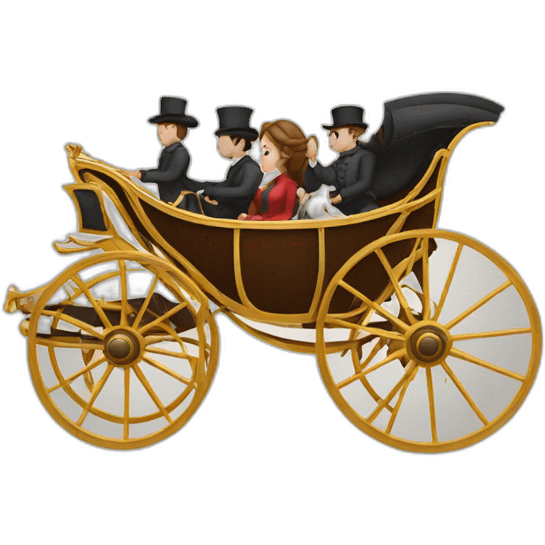 people riding in a carriage emoji