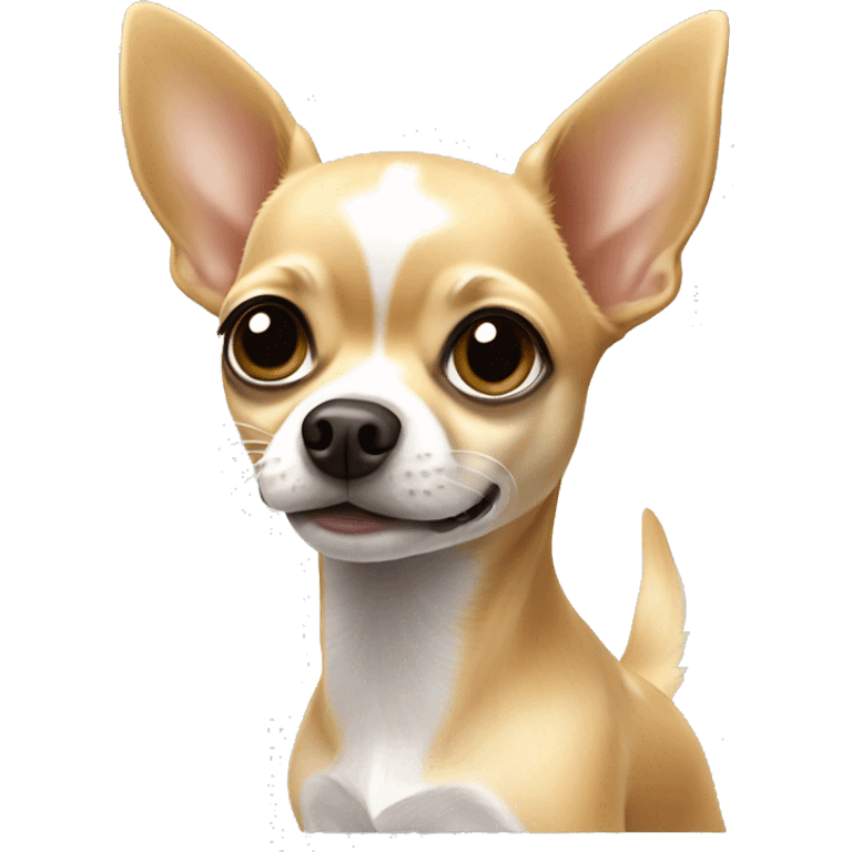 Blonde chihuahua with a white spot   emoji