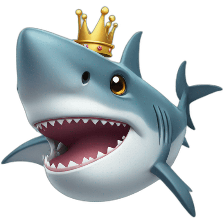 Shark with a crown emoji