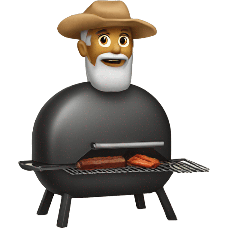 Bbq smoker with brisket emoji