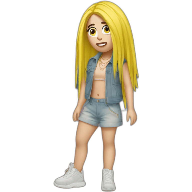 Billie Eilish plage debout emoji