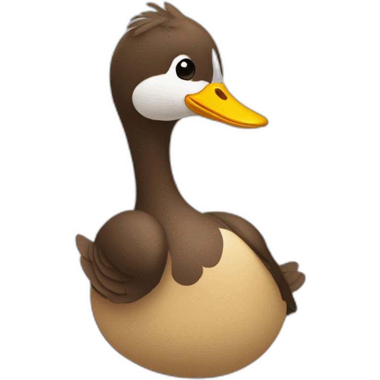 Pato con cuerpo humano animado emoji