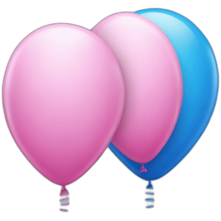 blue balloon and pink balloon emoji