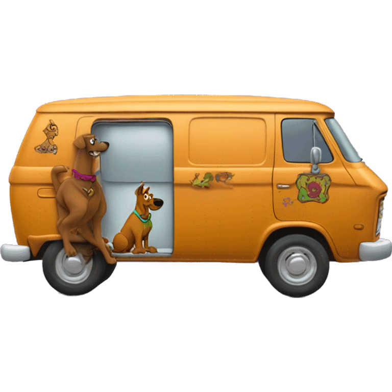 Side view Scooby Doo van emoji