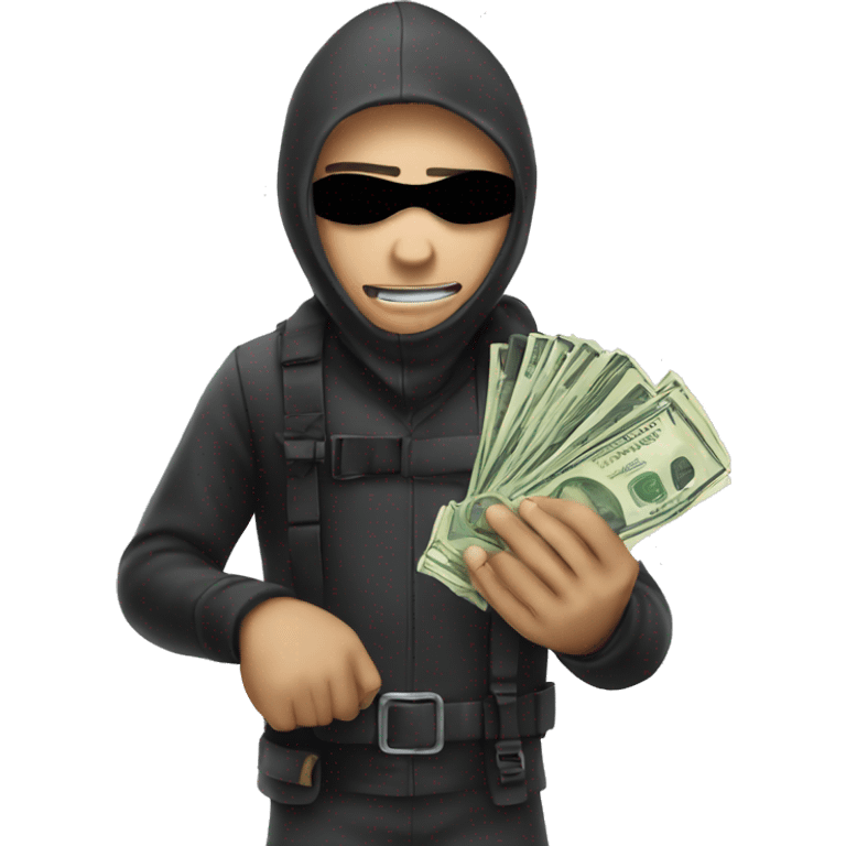 Robber with money emoji