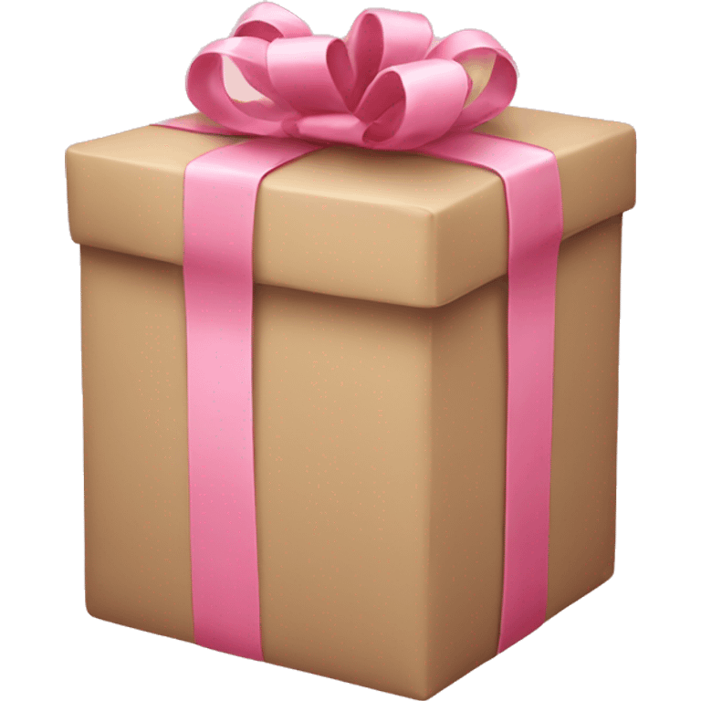 gift with beige and pink wrap  emoji