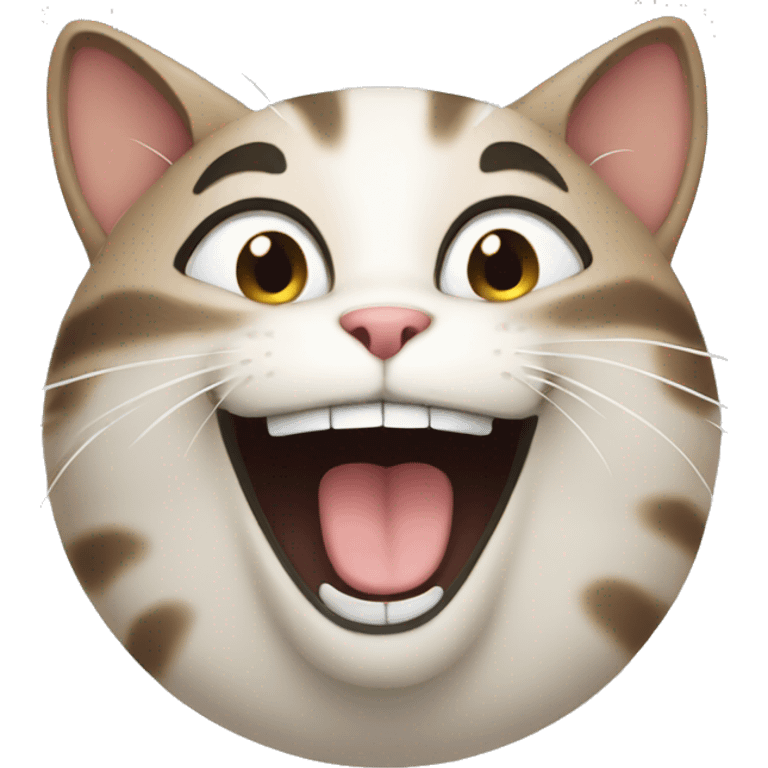 Cat laughing emoji