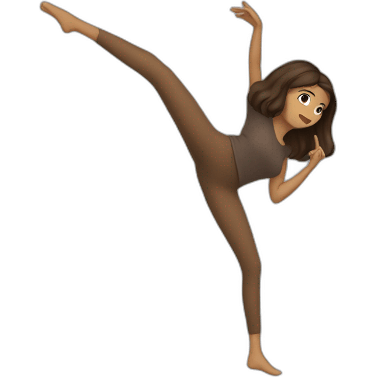 Femme brune qui dab emoji