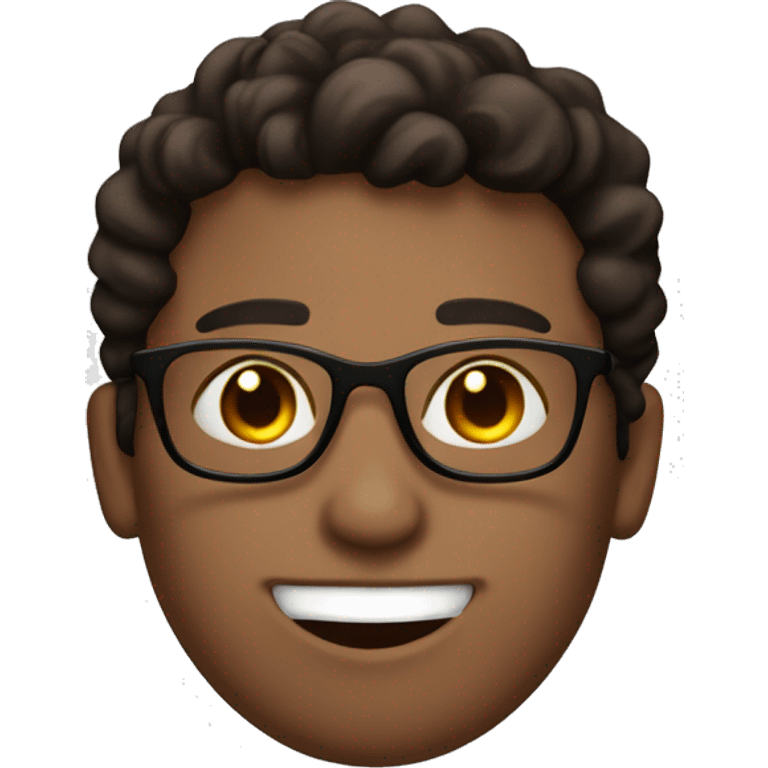 nonbinary happy guy with brown hair and brown eyes and glasses who is a scorpio wearing a black tee winking with a peace sign  emoji