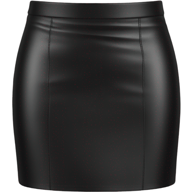 Black leather mini skirt isolated emoji