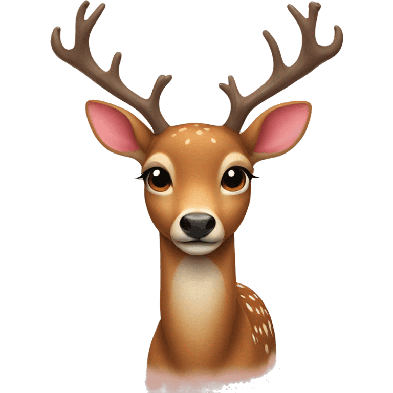 Deer with heart in head emoji