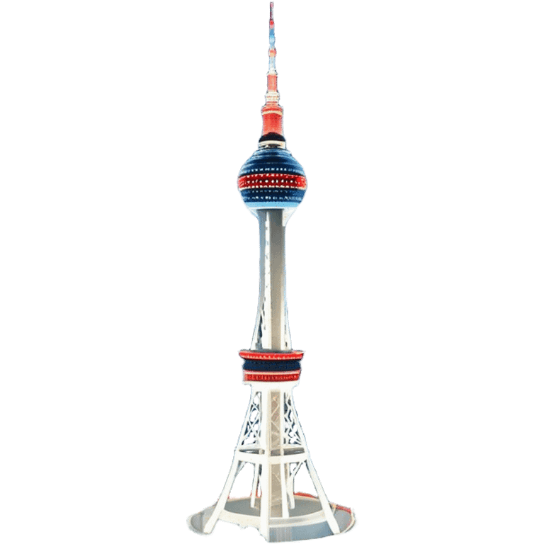 N Seoul Tower Landmark Emoji – Showing the tower atop Namsan Mountain with city lights in the background. emoji