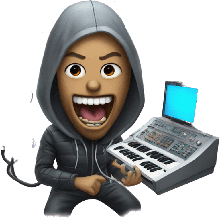 Gabber with a neutron synth emoji