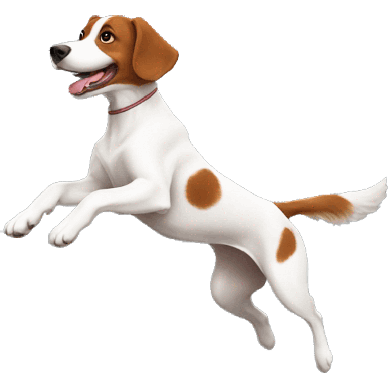 brittany dog agility jumping emoji