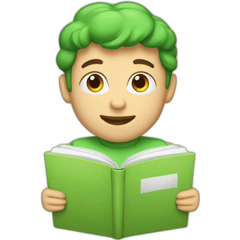 green #A8E063 book with sticker emoji