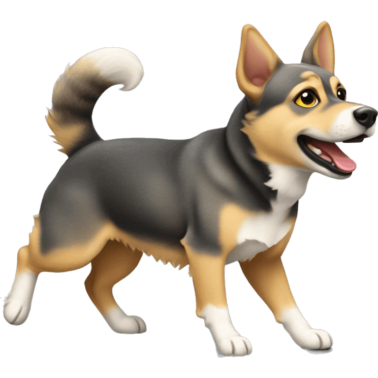 swedish vallhund catching ball in the air emoji