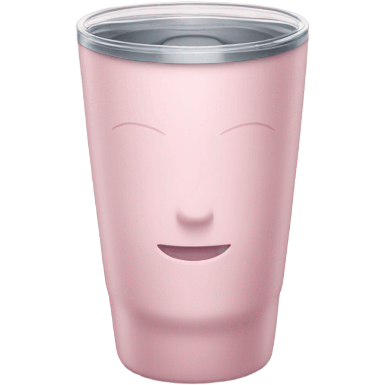 Light pink tumbler without face emoji