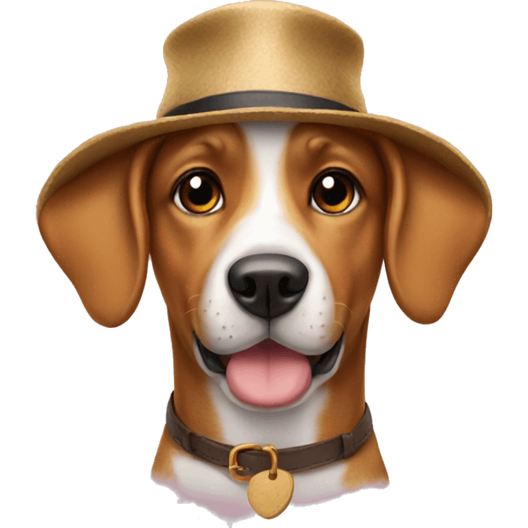 Dog with hat emoji