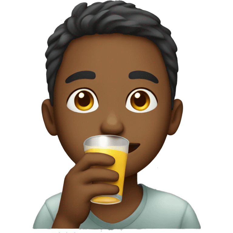 boy drinking emoji