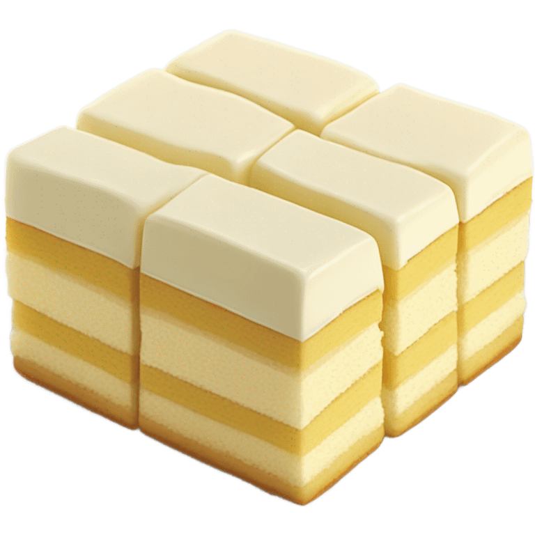 VANILLA CREAM SLICE CAKE AT PLATE emoji