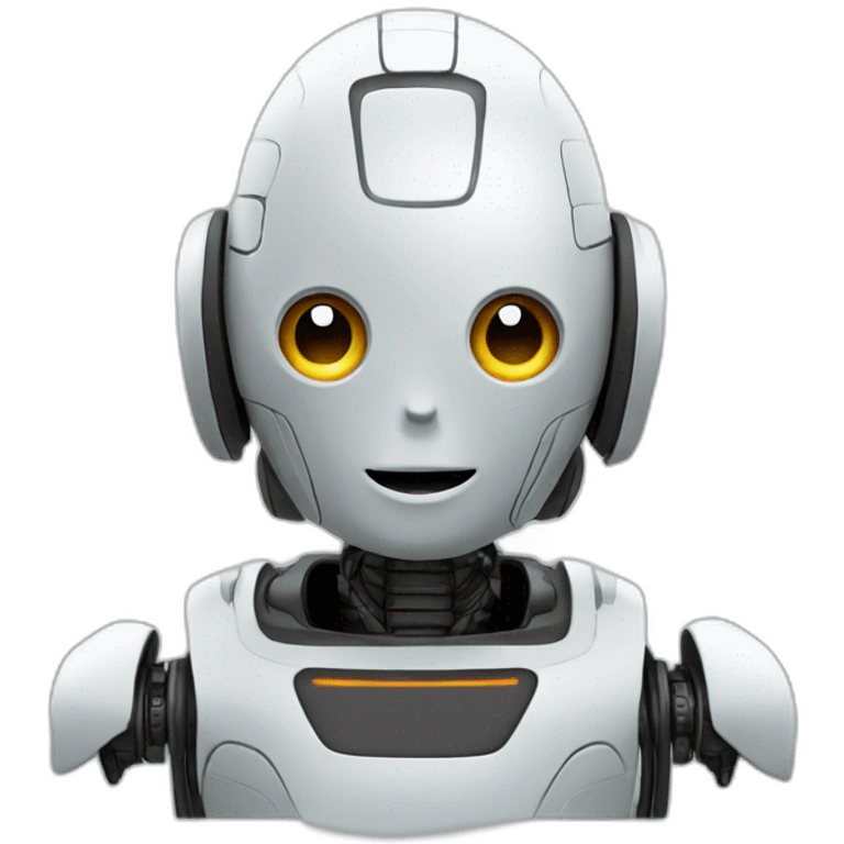 robot looking up emoji