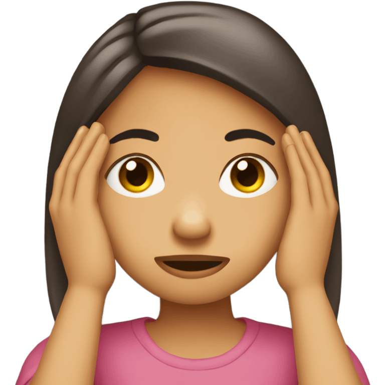 Girl covering her face  emoji