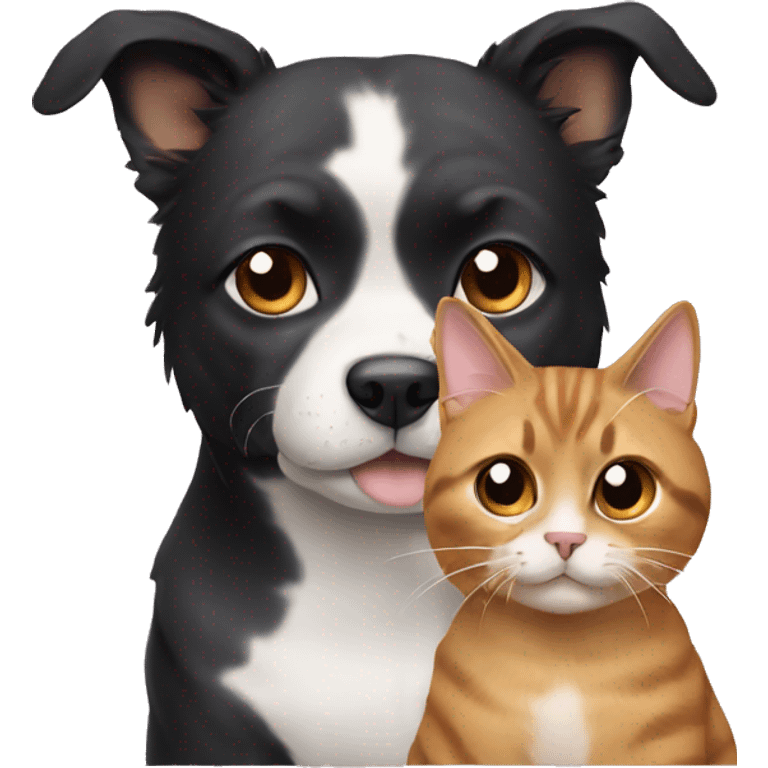 Dogs with cat emoji