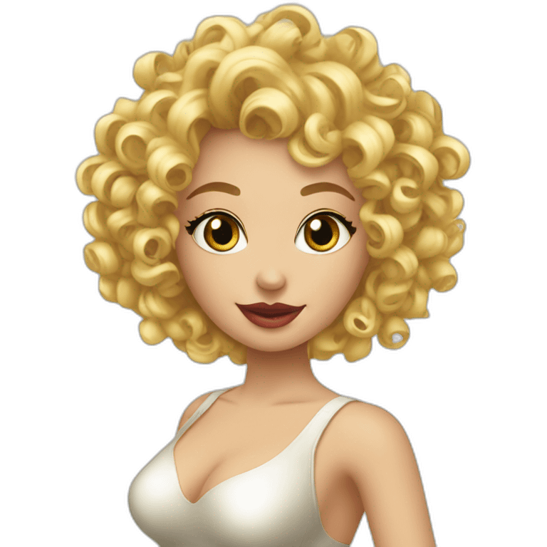 curly-blonde-miss-latex-dress emoji