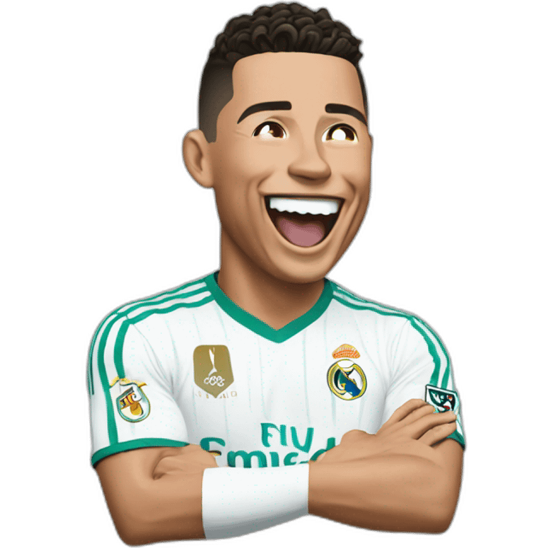 Ronaldo laughing emoji