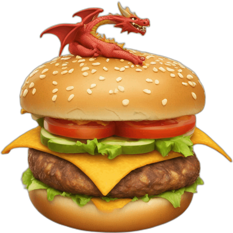 Dragon sur Burger emoji